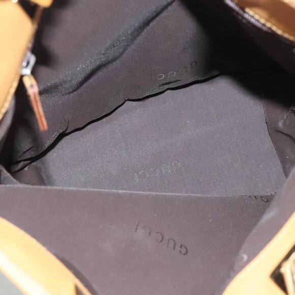 GUCCI Hand Bag Nylon Brown 002 9099 Auth ti2976 - Picture 11 of 16